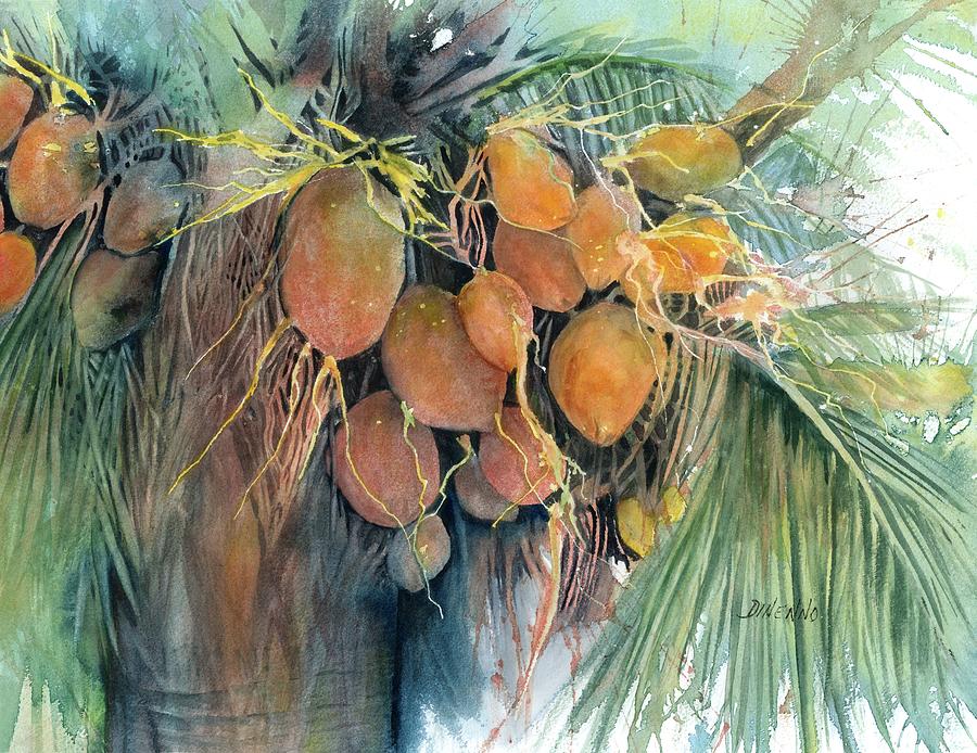 Coconut Palm Painting by Sue Dinenno