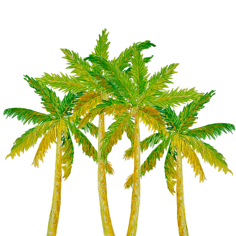 Coconut palm trees for tropical and boho decor Painting by Jan Matson Coconut palm trees for tropical and boho decor Painting by Jan Matson