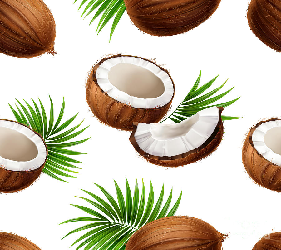 Coconut Pattern Digital Art by Noirty Designs - Pixels