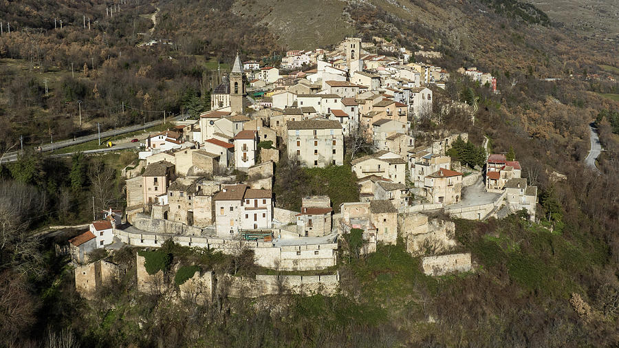 Cocullo Italy Aerial  Photograph by John McGraw
