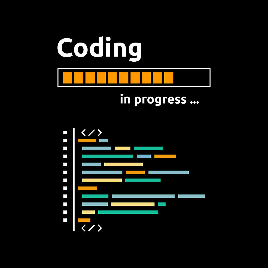 Coding in progress Drawing by Science Design - Fine Art America