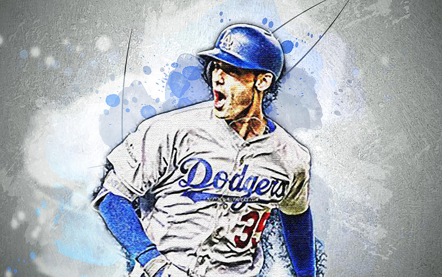 Cody Bellinger Art Mlb Los Angeles Dodgers Baseman Baseball Cody James ...