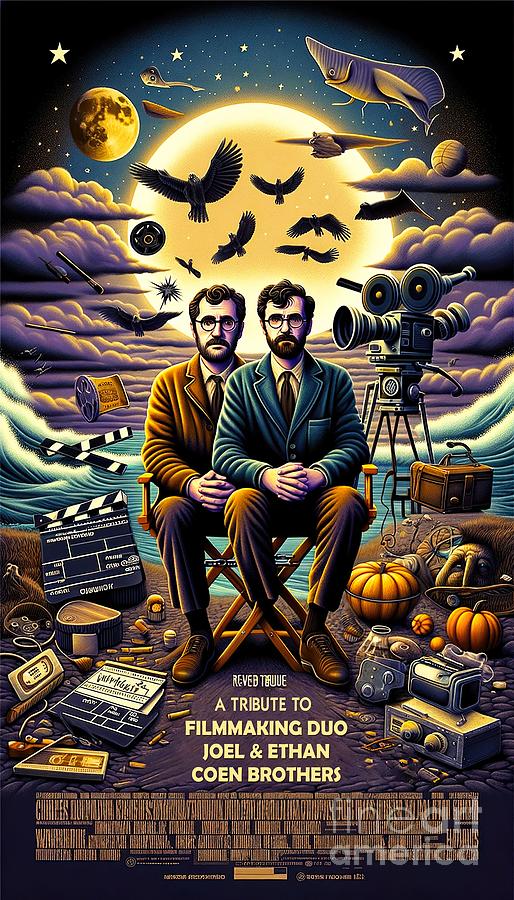 Vintage Digital Art - Coen Brothers Tribute Poster by Movie World Posters