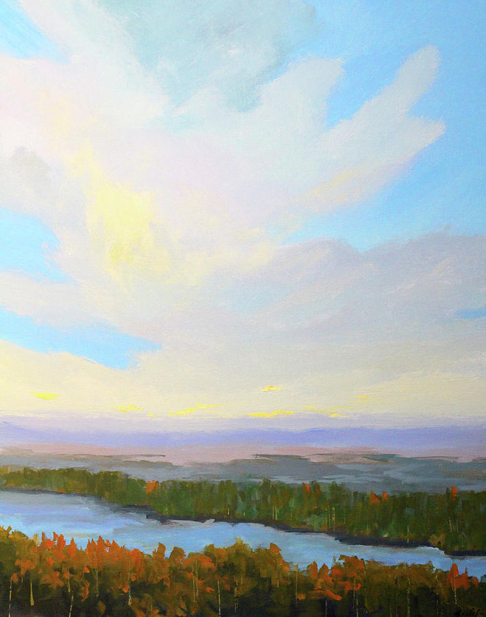 Coeur dAlene River Painting by Nancy Merkle