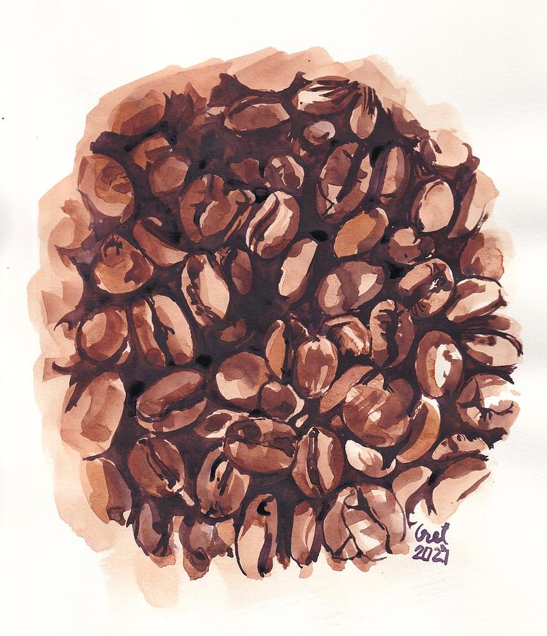 Cofee Beans Painting by George Cret