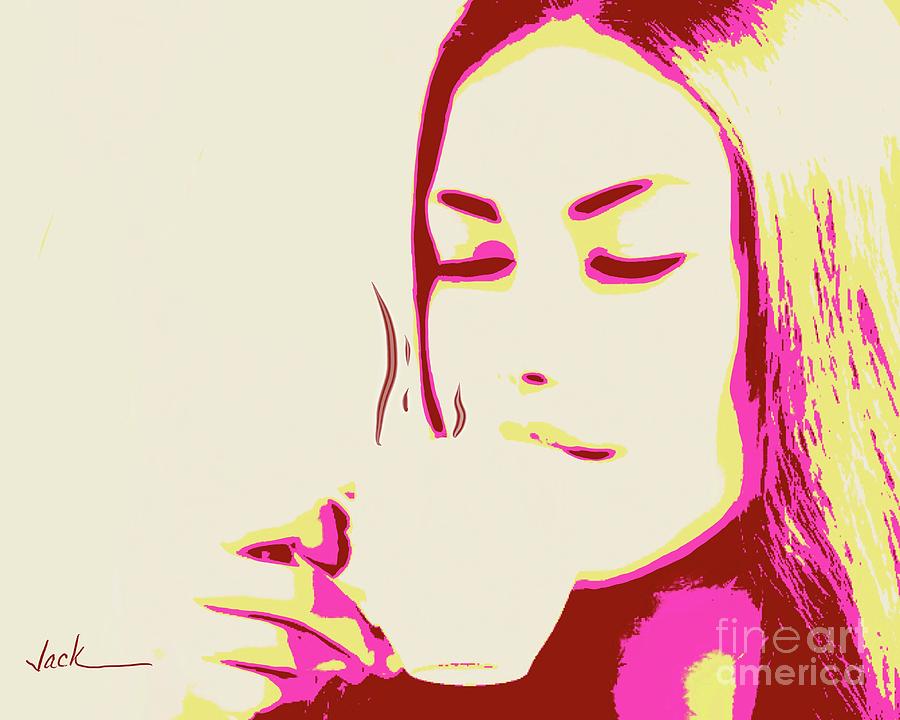 Coffee Painting - Coffee 11221 by Jack Bunds Coffee Painting - Coffee 11221 by Jack Bunds
