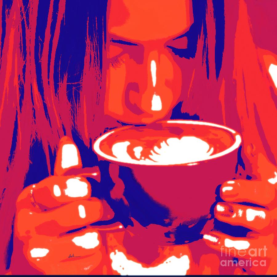 Coffee Painting - Coffee 21821 by Jack Bunds Coffee Painting - Coffee 21821 by Jack Bunds