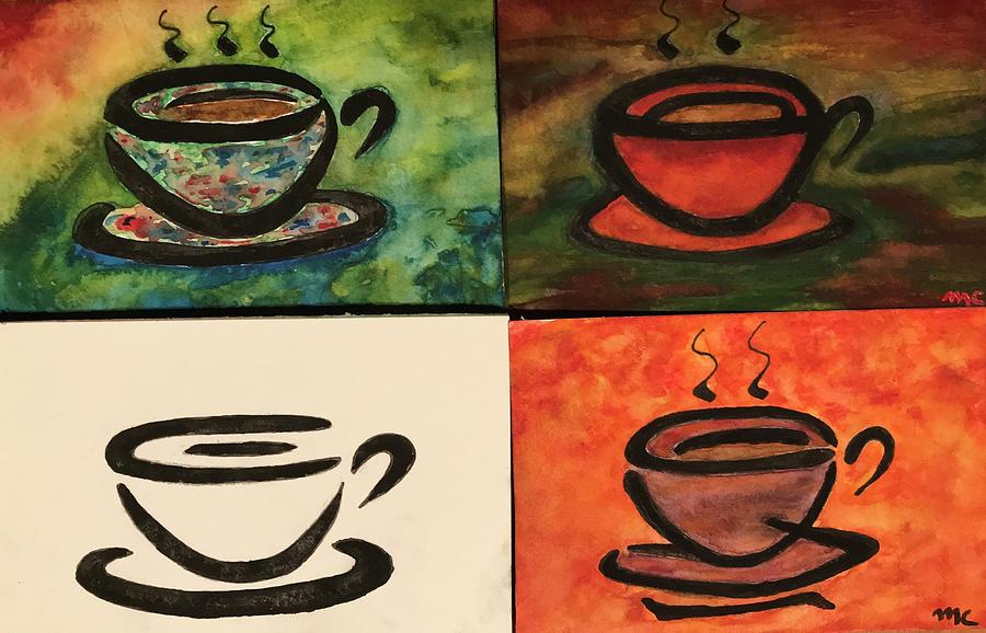 Coffee 4 Pack Painting by Mike Coyne