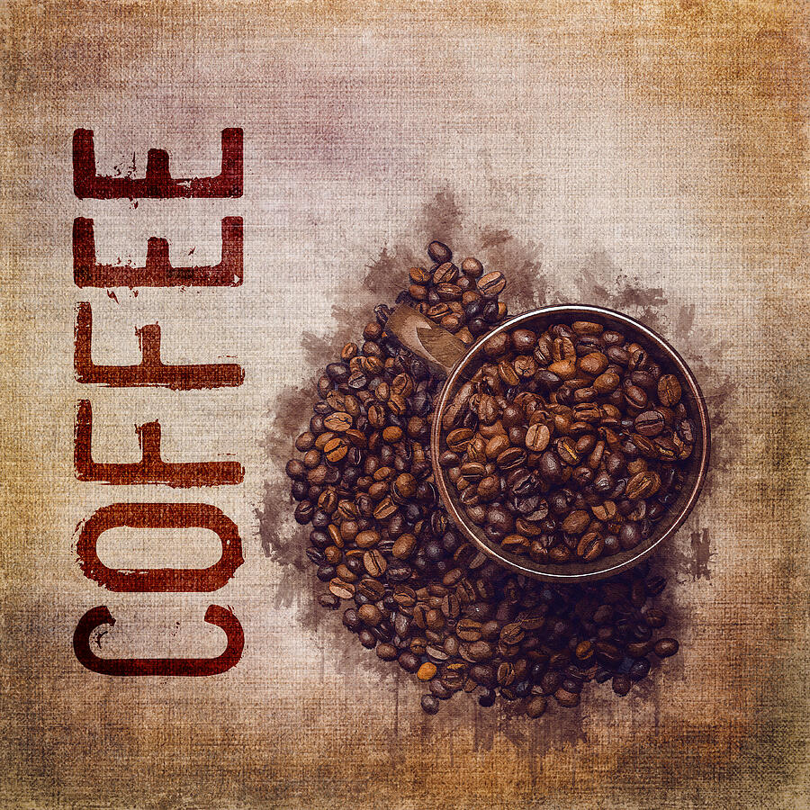 Coffee And Burlap Digital Art