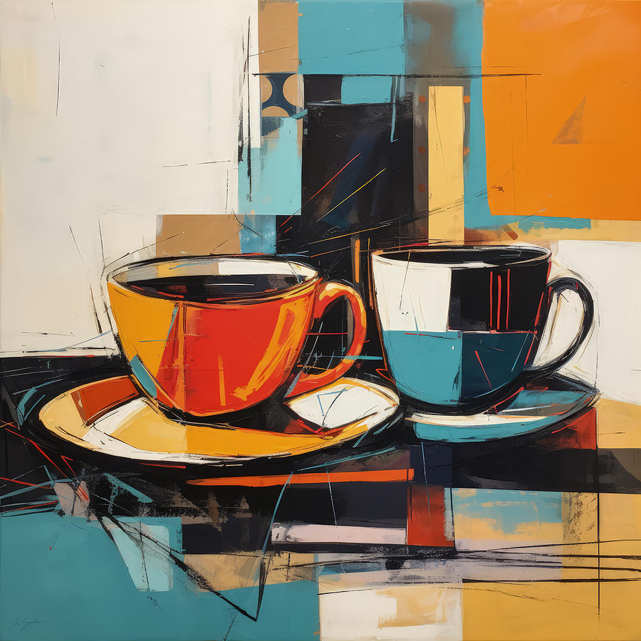 Coffee Art Unites Color and Whimsy Painting by Lourry Legarde