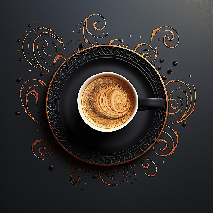 Coffee Bean Minimalism - Coffee Beans Art Painting