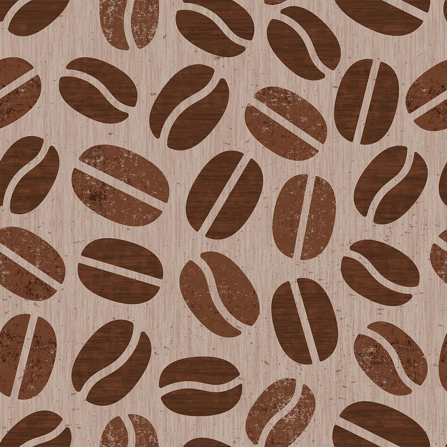 Coffee Bean Pattern - Art by Jen Montgomery  Painting by Jen Montgomery