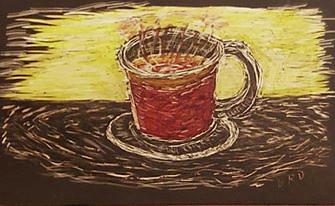 Coffee Drawing by Branwen Drew