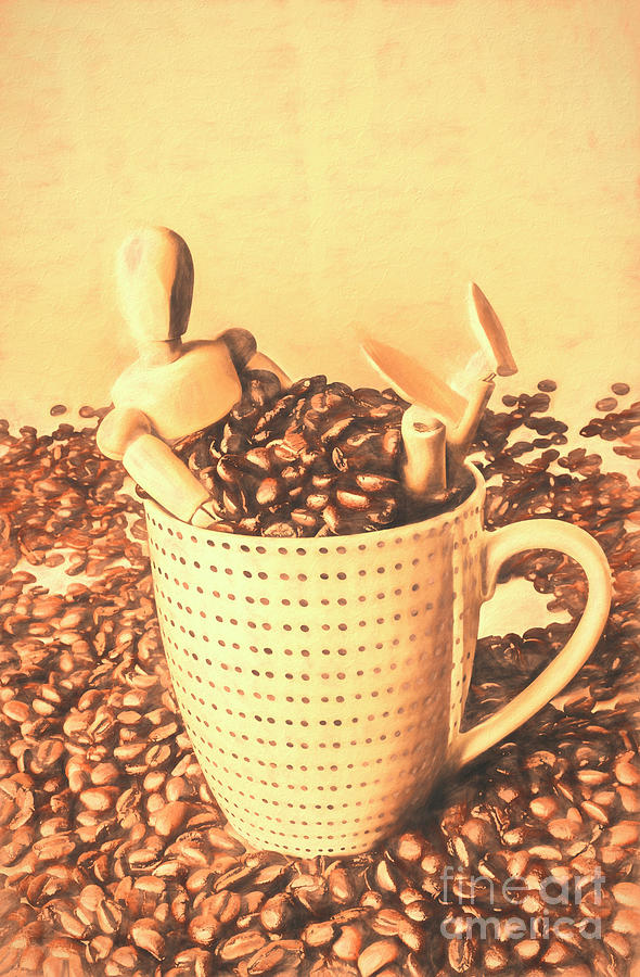 Coffee break Painting by Jorgo Photography
