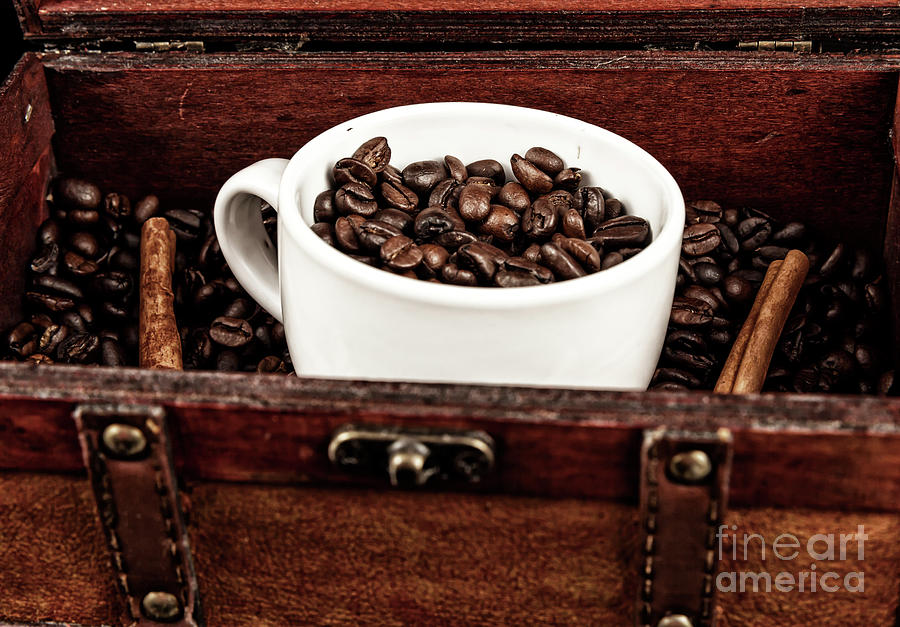 Coffee Chest Beans Photograph by John Rizzuto