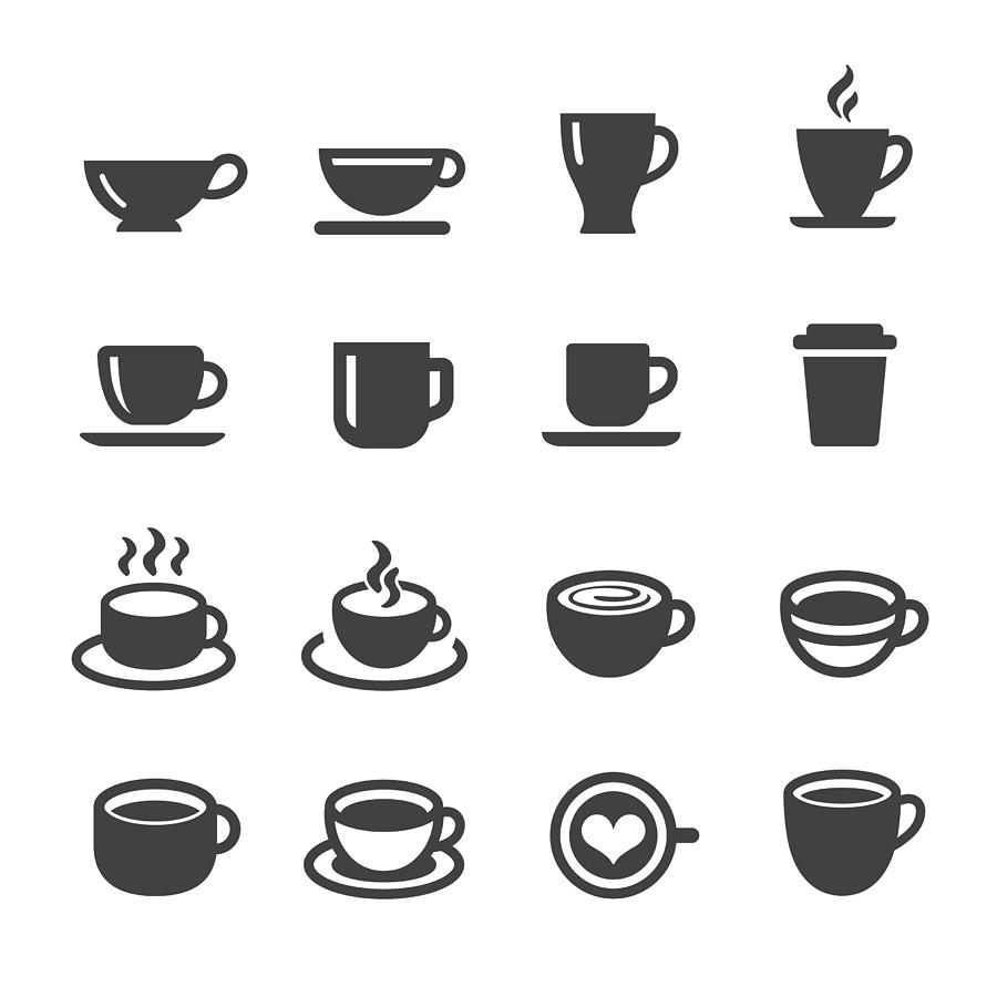 Coffee Cup Icons - Acme Series Drawing by -victor-
