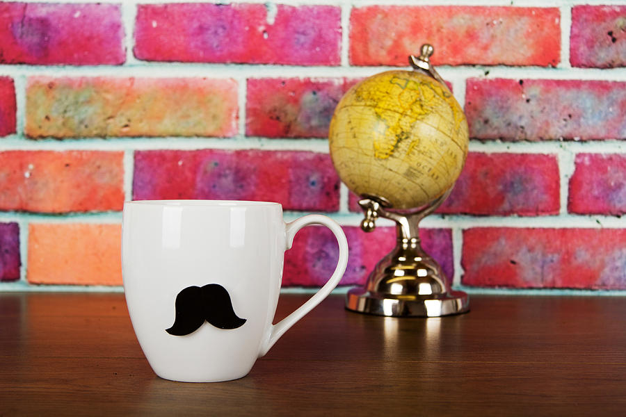 Coffee cup with a black hipster mustache Photograph by Christopherhall
