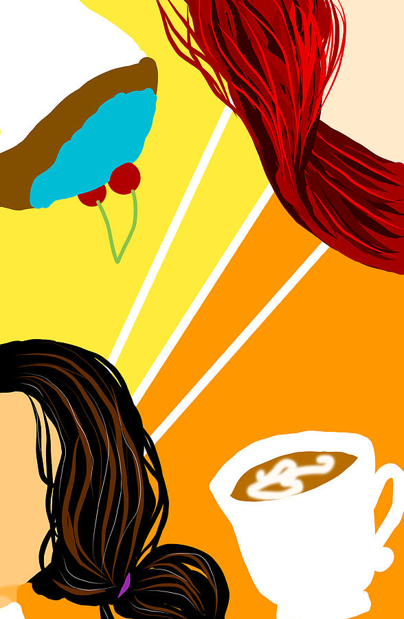 Coffee Date Digital Art by JxMarie Fine Art America