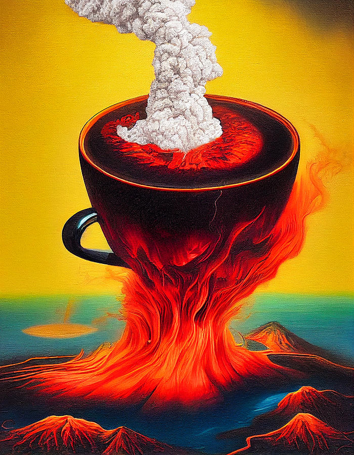 Coffee Eruption - Original Digital Art by Craig Boehman