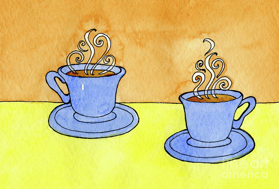 Coffee For Two Painting by Norma Appleton