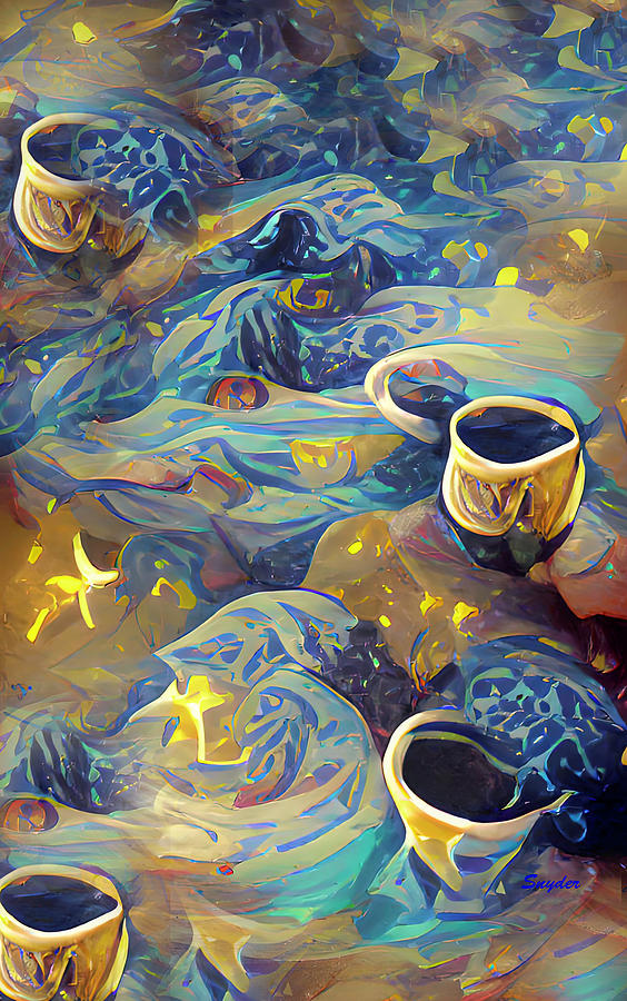Coffee From the Starry Night Cafe Digital Art by Floyd Snyder