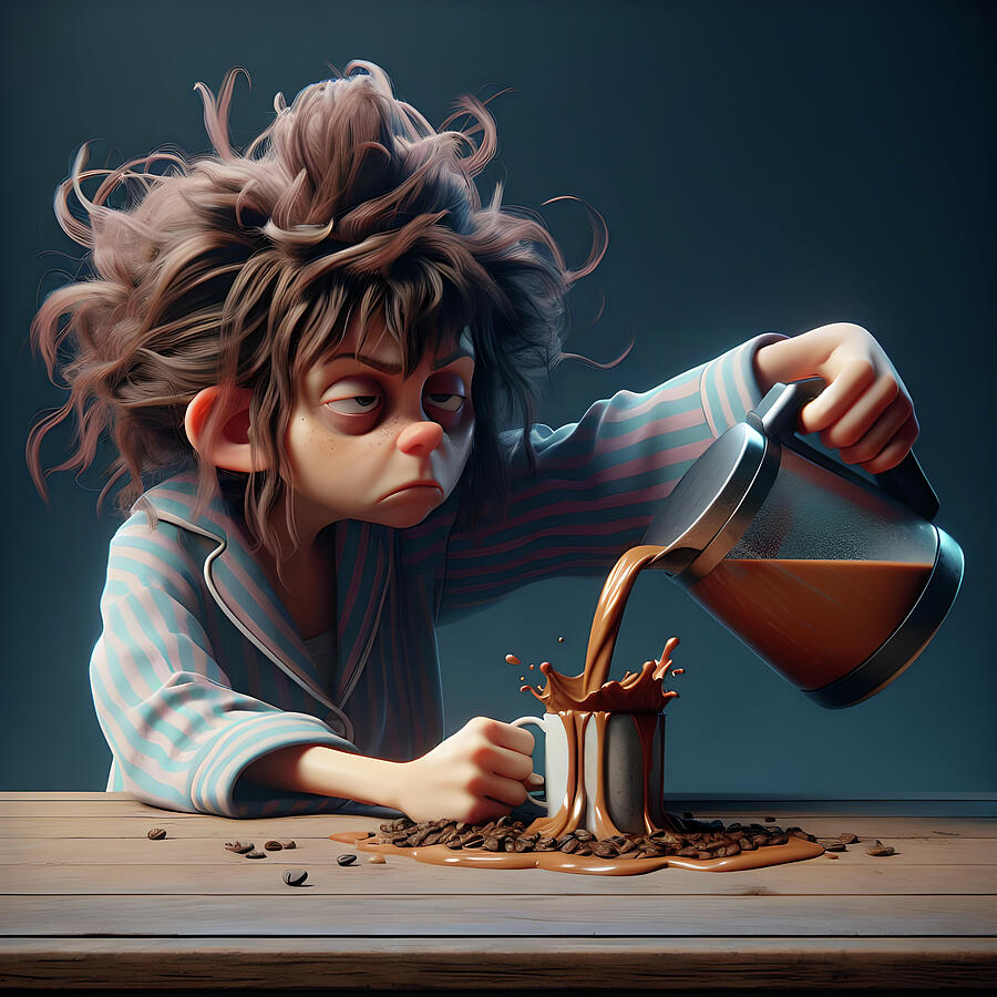 Coffee Gal Digital Art by Deb Beausoleil
