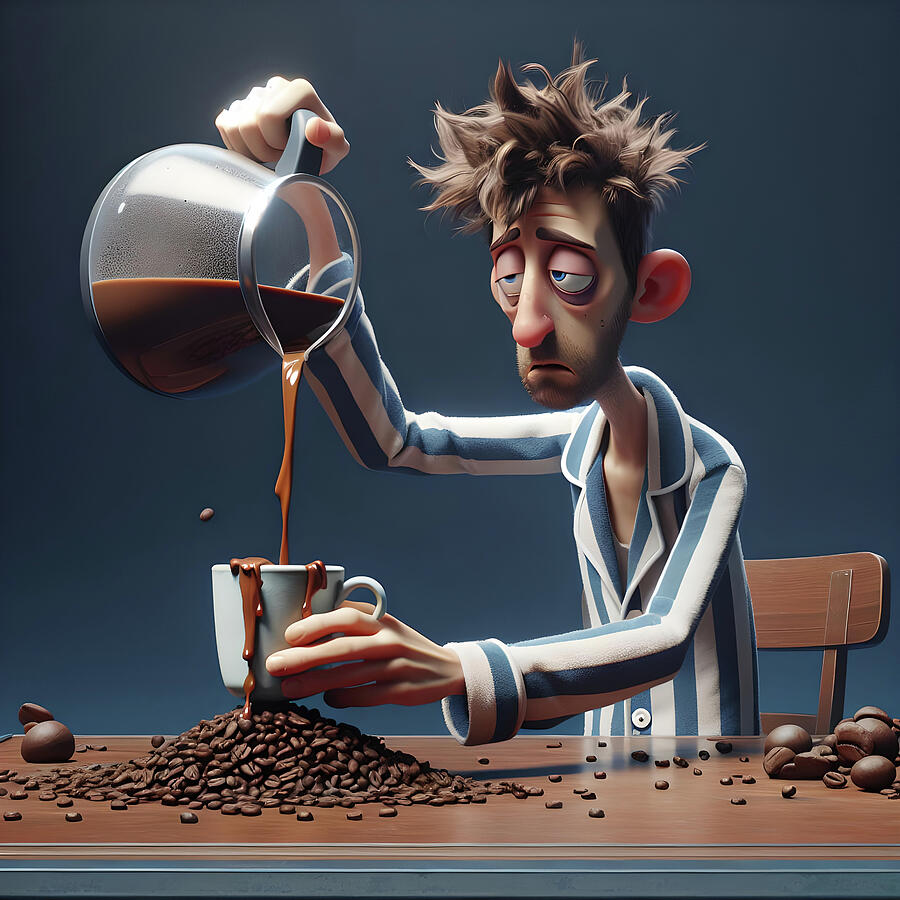 Coffee Guy Digital Art by Deb Beausoleil