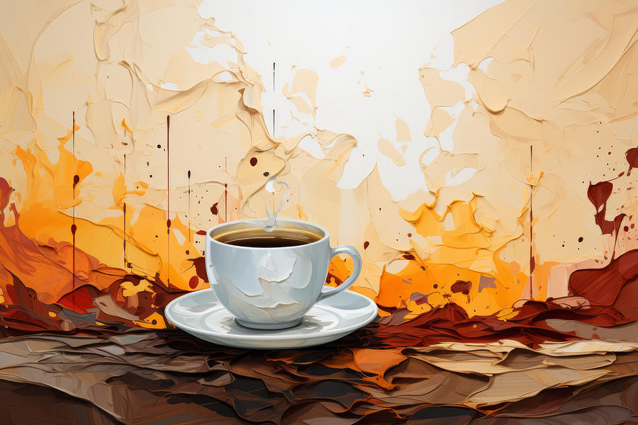 Coffee Love 03 Painting by Miki De Goodaboom