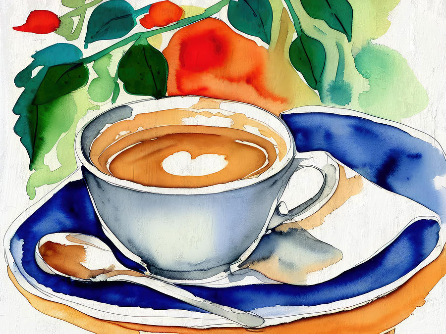 Coffee Love 06 Painting by Miki De Goodaboom