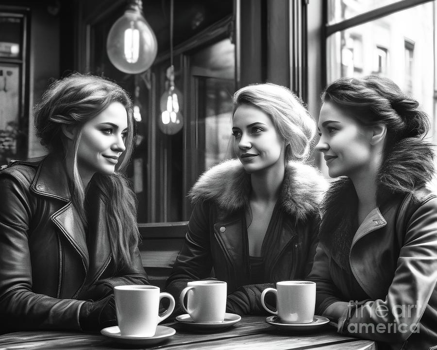 Coffee Moments - Awkward Silence - 01997 Digital Art by Philip Preston