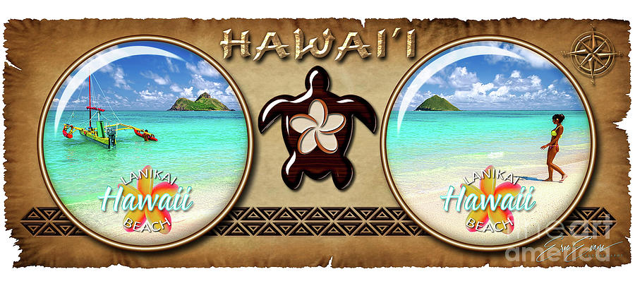 Coffee Mug Lanikai Beach Paradise 1 and 2 Hawaiian Style Coffee Mug Design Photograph by Aloha Art
