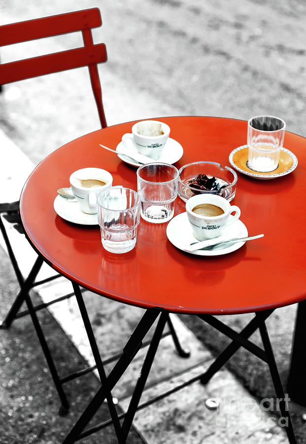 Coffee on the Table Fusion in Marseille Photograph by John Rizzuto