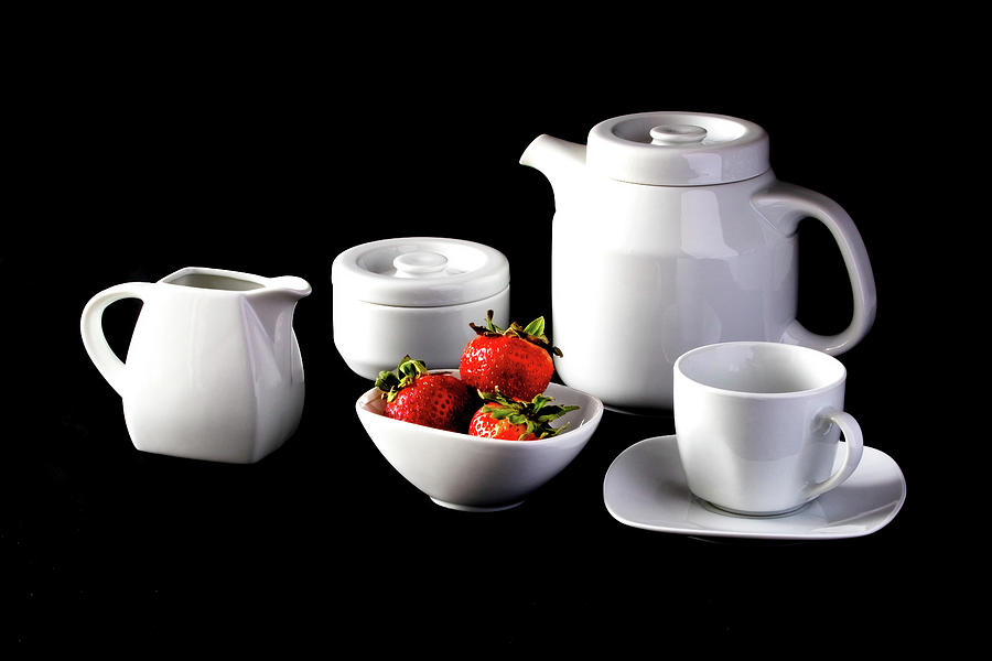 Coffee Service With Strawberries Photograph by Ira Marcus
