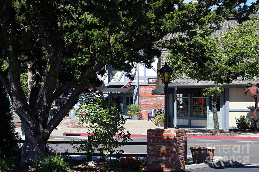 Coffee Shop - Solvang California Street Scene Photograph by Colleen Cornelius