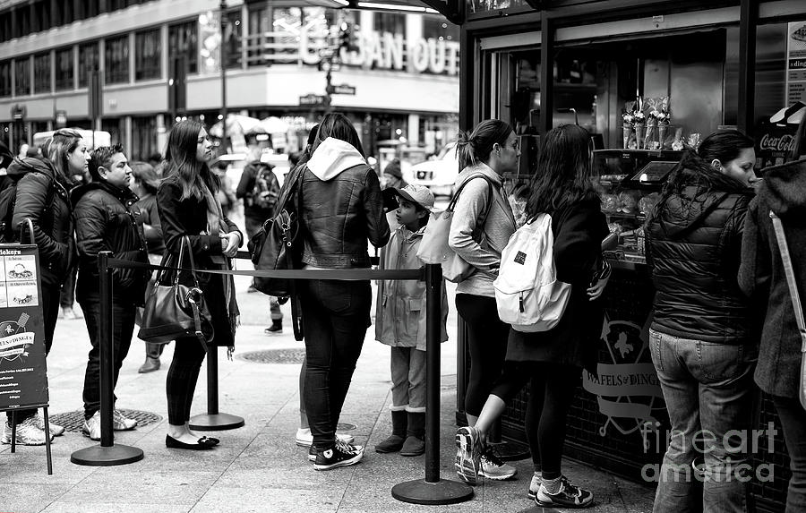 Coffee Time in Herald Square New York City Photograph by John Rizzuto
