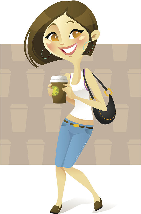 Coffee to go (female) Drawing by Chihhang
