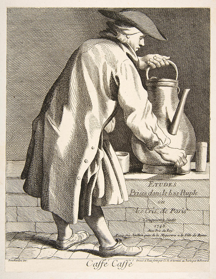 Coffee Vendor Drawing by Anne Claude de Caylus
