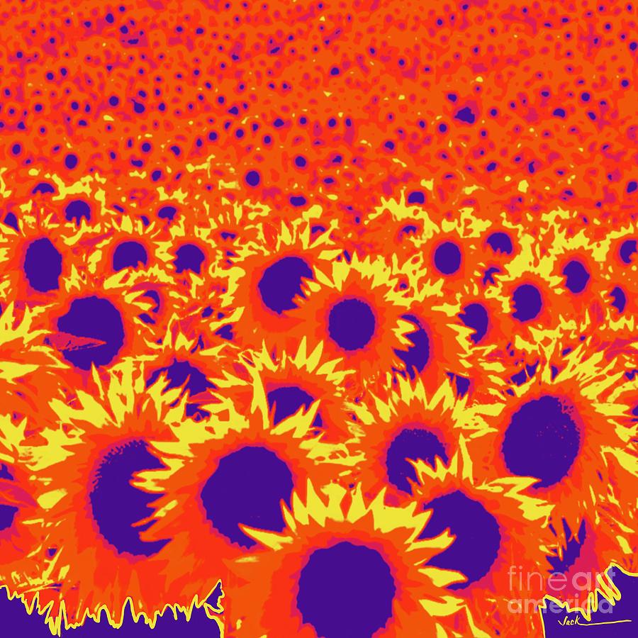 Coffeyville Painting - Coffeyville Sunflowers by Jack Bunds Coffeyville Painting - Coffeyville Sunflowers by Jack Bunds