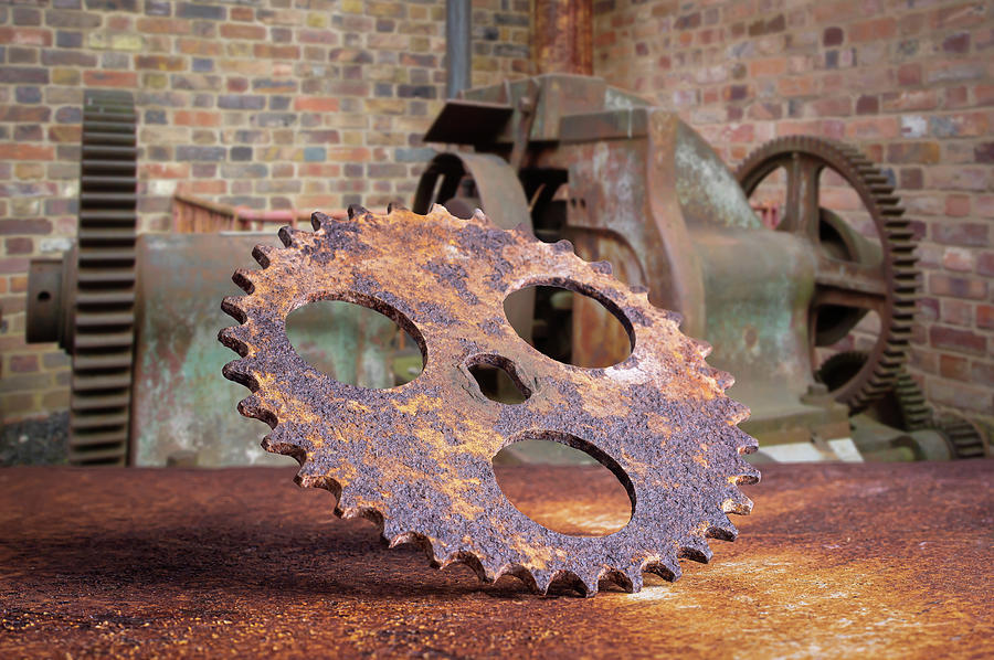 Cog Photograph - Rusty cog by Average Images