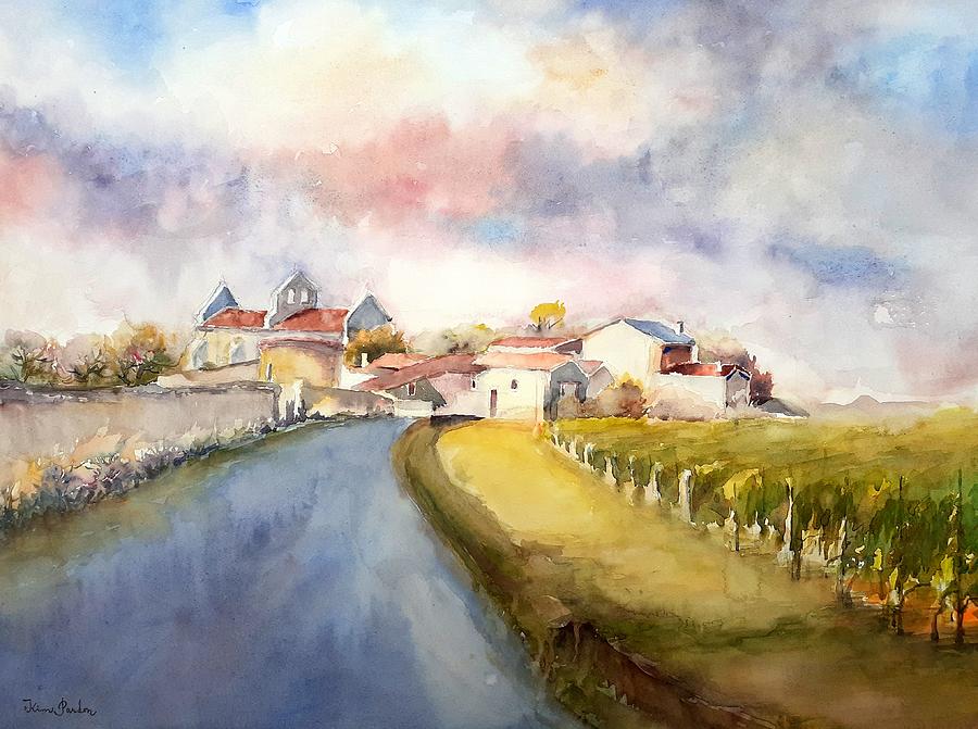 Cognac village Painting by Kim PARDON