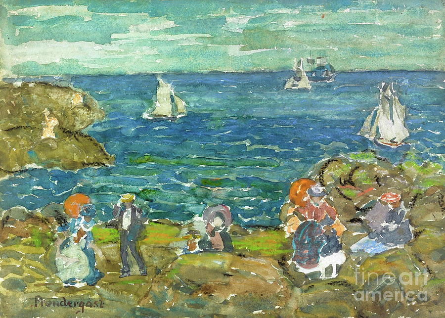 Cohasset Beach Painting by Maurice Prendergast