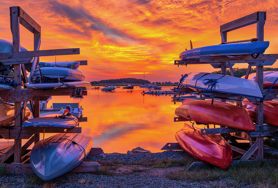 Cohasset Harbor Marina Kayaking and Paddleboarding Photograph by Juergen Roth