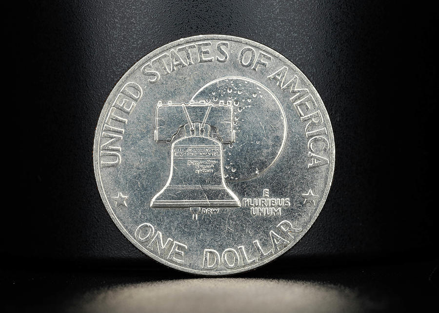 Coin Collecting - 1776-1976 Ike Eisenhower Dollar Coin Back Photograph by Amelia Pearn