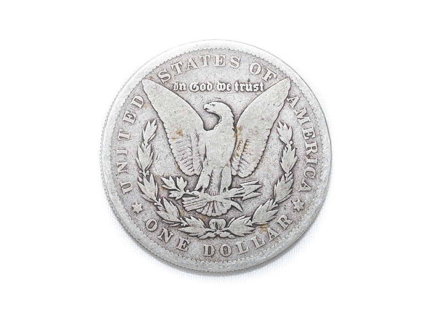 Coin Collecting - 1884 Morgan Dollar Eagle Side Photograph by Amelia Pearn
