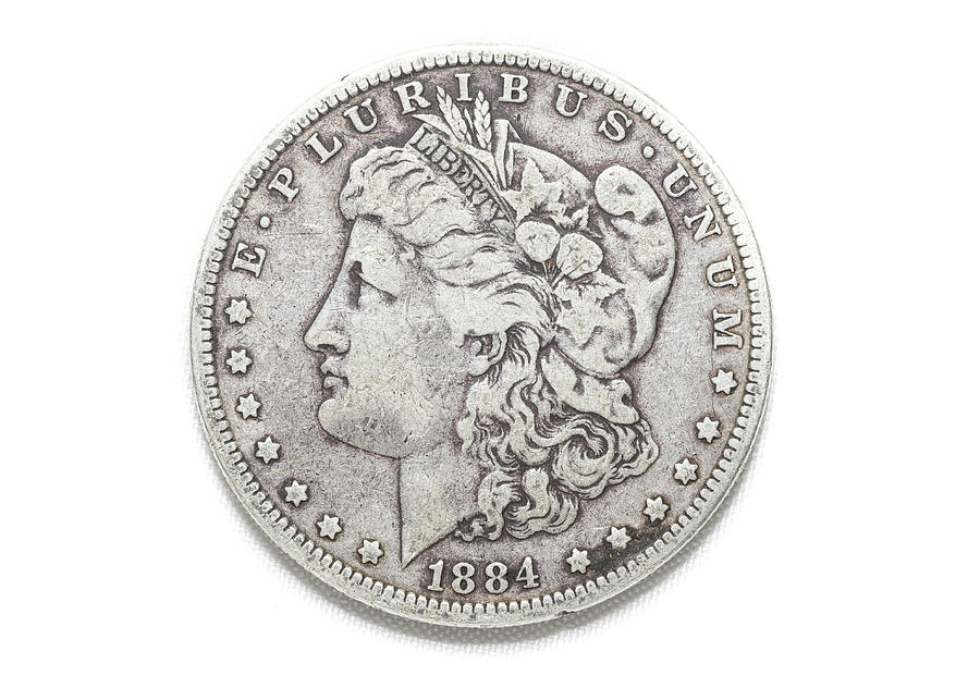 Coin Collecting - 1884 Morgan Dollar Face Side Photograph by Amelia Pearn
