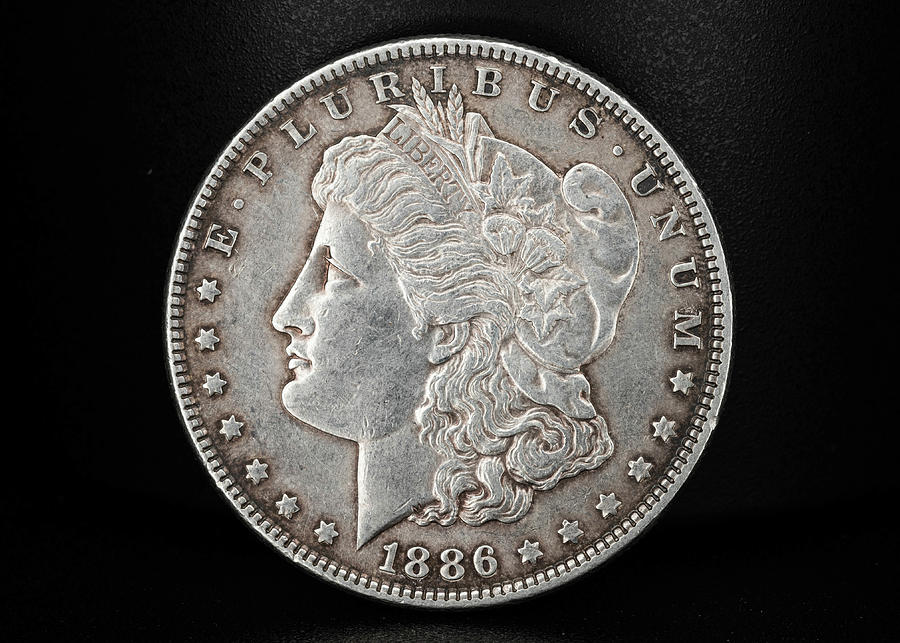 Coin Collecting - 1886 Morgan Dollar Face Side Photograph by Amelia Pearn