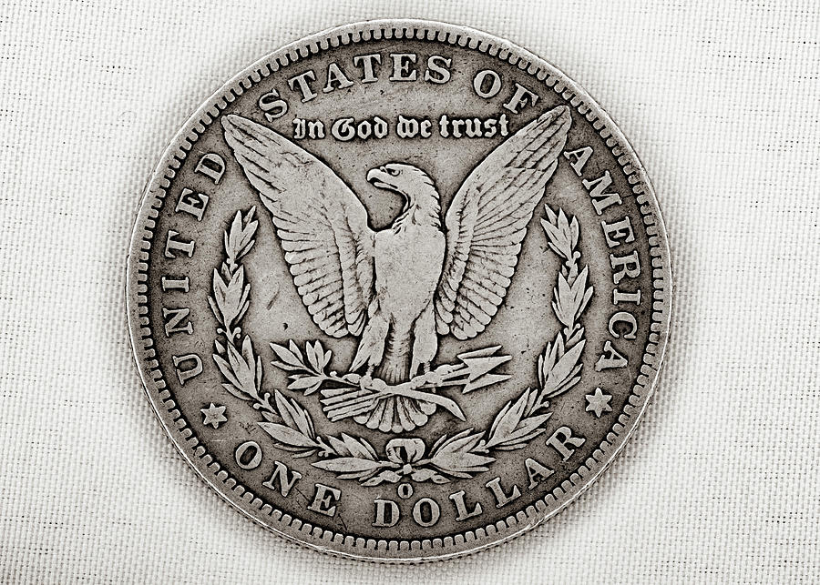 Coin Collecting - 1887 Morgan Dollar Eagle Side Photograph by Amelia Pearn