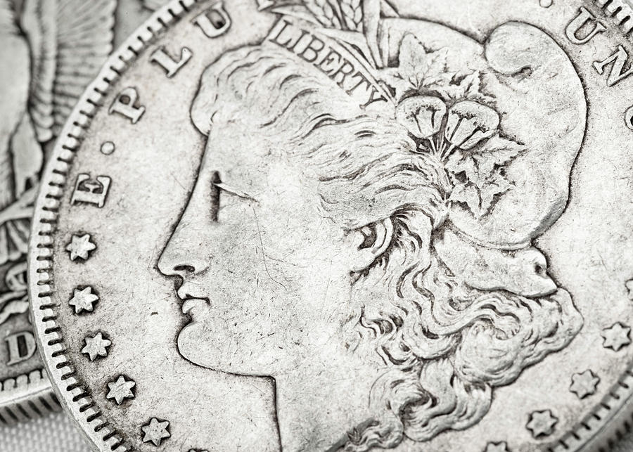 Coin Collecting - Morgan Dollar Face Side Photograph by Amelia Pearn