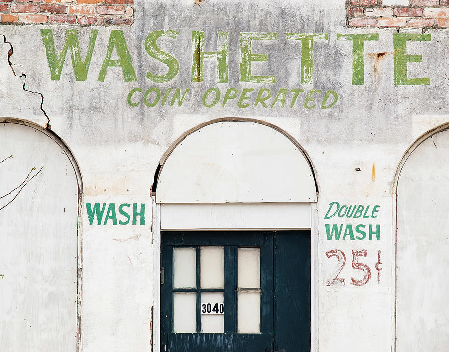 Coin Operated Washette - Abandoned Laundromat Photograph