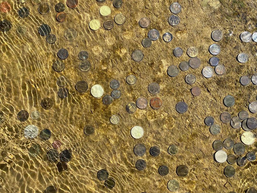 Coins in water Photograph by Dejan Zivanovic | Fine Art America